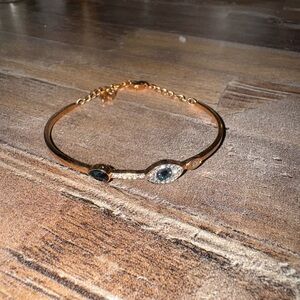 Swarovski Gold and Black Evil Eye Bracelet